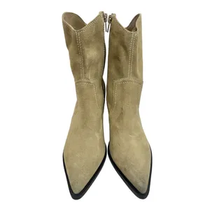 BP Surina‎ Tan Suede Western Ankle Boots Pointed Toe Block Heel 5.5M thumbnail 4