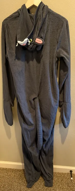 Xhilaration Gray Hooded Onesie Cat thumbnail 2