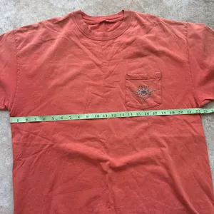 Vintage 2006 Y2K Sarasota, Florida Harley Davidson orange and black pocket tee thumbnail 3