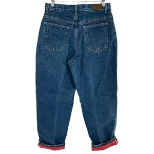 Vintage L.L. Bean Flannel Lined Double L Relaxed Fit Jeans Women's Size 10 thumbnail 2