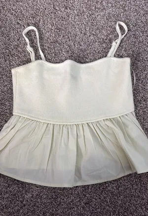 Butter yellow grey bandit tank top thumbnail 1