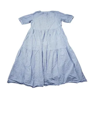 Everlane The Farmers Market Dress Blue White Stripe Size Small Organic Cotton thumbnail 3