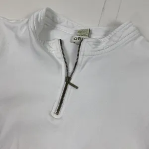 Orvis Pullover Sweater Womens Small White Quarter Zip Long Sleeve Outdoors thumbnail 2