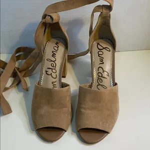 Sam Edelman Odele Suede tan heels size 8.5 thumbnail 2