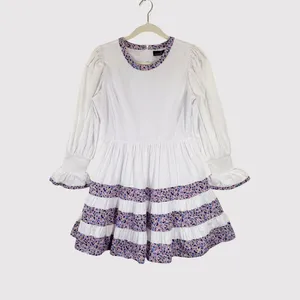 Tuckernuck Pomander Place Mini Dress White Floral Tiered Fran Puff Sleeve XS thumbnail 2