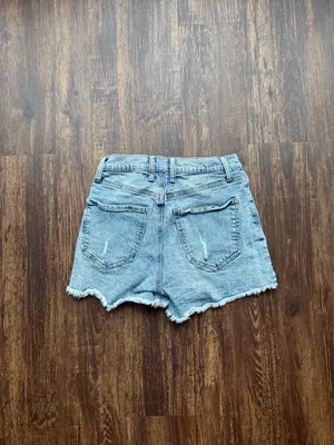 Celebrity Pink Junior’s Denim Distressed High Waisted Cut Off Shorts - Size 5/27 thumbnail 2