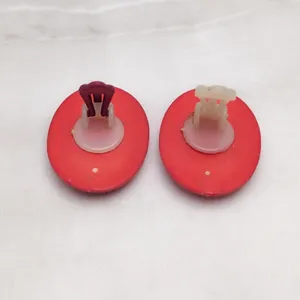 Vintage Clip On Earrings Large Red Oval Shape Statement Retro - Loose Clips thumbnail 5
