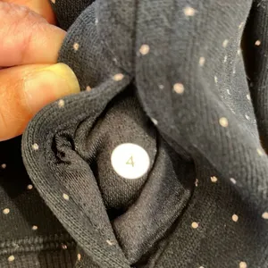Lululemon Womens Polka Dot‎ Crew Neck Fleece Pullover Sweatshirt Black Size 4 thumbnail 8