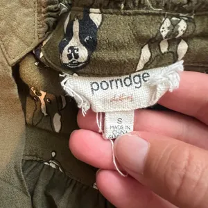 Anthropologie‎ Porridge Aidan Shirt Top Green Size S 3/4 Roll Sleeve Dog Detail thumbnail 13
