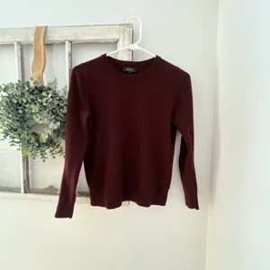 Quince Mongolian Cashmere Crewneck Sweater Rich‎ Burgundy Maroon Women's XS thumbnail 2