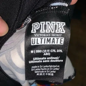 Victoria’s Secret Pink Ultimate rainbow M wireless workout sporty bra thumbnail 3