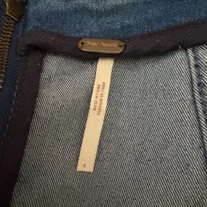 Free People Modern Femme Mini Skirt Seamed Stretch Denim Blue Classic Size 4‎ thumbnail 3