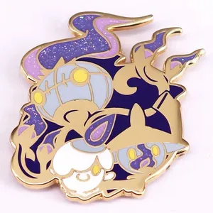 Pokémon Litwick Lampent and Chandelure Enamel Pin thumbnail 1