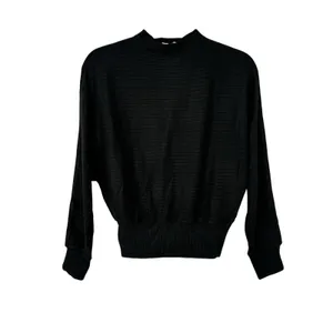Madewell Mockneck Dolman Sleeve Rib Knit Top Black Long Sleeve Pullover XXS NWT thumbnail 2