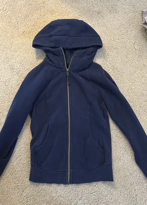 Lululemon Navy Full-Zip Scuba Hoodie thumbnail 1