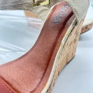 Diviana Sandal Womens Brown Cream‎ 8 Ankle Strap Open Toe Wedge Sandal NEW thumbnail 10