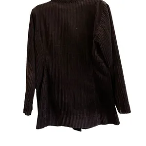 Eileen Fisher Corduroy Jacket Asymmetrical Zipper Brown Womens S thumbnail 2