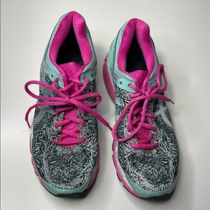 ASICS Women's Athletic‎ Shoes - Teal and Pink thumbnail 2