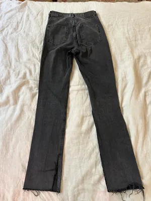 ZARA Black Denim Flare Jeans thumbnail 3