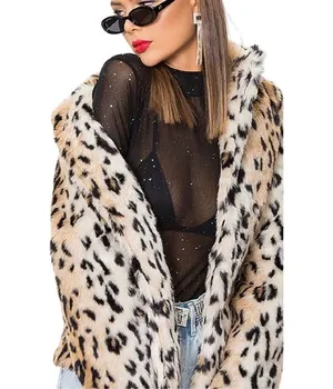 SUPERDOWN Faux Fur Animal Print Open Oversized Coat Sz XS thumbnail 3