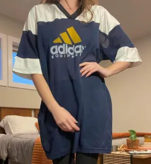 Vintage 90s Equipment blue and yellow mesh American Football jersey 🏈 thumbnail 1