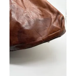 Kooba Hobo Bag Womens Large Brown Leather Multi Zip Slouchy Shoulder Bag thumbnail 13