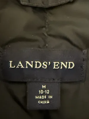 LAND'S END Black Quilted Down Puffer Vest Medium Granola Gorpcore Cottagecore thumbnail 4