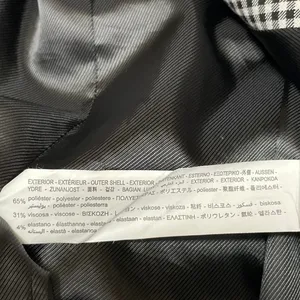 Zara Black White Gingham Plaid Checkered Long Sleeves Blazer Coat Jacket Size M thumbnail 5