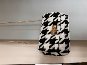 H&M Houndstooth Flap Woven Front Small Crossbody Bag thumbnail 3