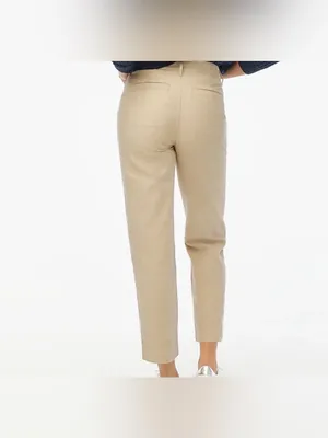 J. Crew Women’s Tan Cream Khaki Camp Straight Leg Ankle Pants 100% cotton US 4 thumbnail 2