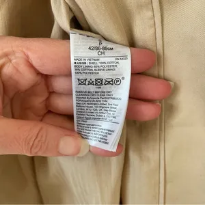 Banana Republic Essential Trench Coat Golden Beige Size Small Water Resistant thumbnail 12