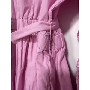 Wonderly Pink Cotton Tiered Eyelet Lace Dress Balloon Sleeve PXL thumbnail 14