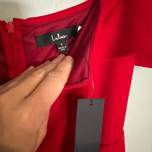 Lulus My Favorite Night Red Off-the-Shoulder Bodycon Midi Dress SMALL thumbnail 9