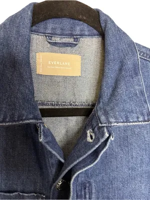👖 Everlane The Short-Sleeve Denim Overall Jumpsuit Size 2 👖 thumbnail 5