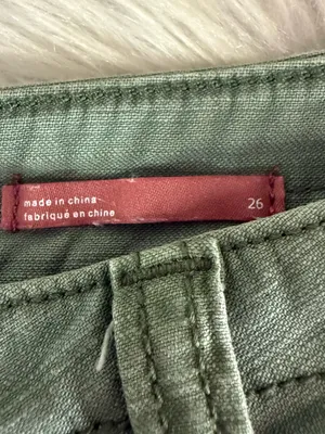 Pilcro Anthropologie Cargo Pants Size 26 Green Utility Cotton thumbnail 6
