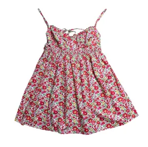 For Love & Lemons Red / Pink Auden Floral Cotton Mini Dress Women’s US XL thumbnail 2