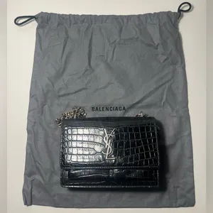 Balenciaga Authentic Adjustable Drawstring Handbag Purse Bag Dustbag thumbnail 3