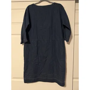 Eileen Fisher Dress Blue Tencel Organic Cotton Soft Denim Minimalist Capsule thumbnail 4