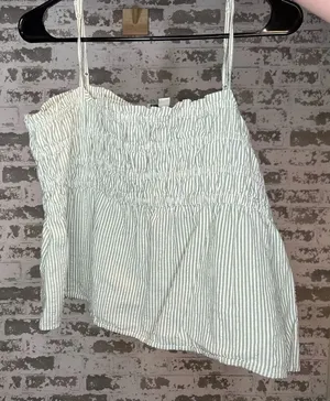 American Eagle | women striped cropped tank top thumbnail 1