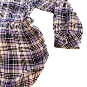 Torrid Soft Flannel Tie Back Button Up Tunic‎ Purple Plaid Size 1X thumbnail 7