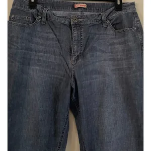 Wrangler Bootcut Blue Rinsed Distressed Denim Jeans Women’s 18 Long Loose stitch thumbnail 5