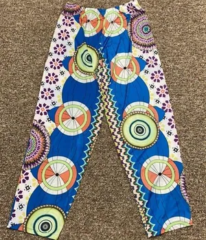 Sara Studio circular/flowers design high waste & wide leg pants - size Medium thumbnail 1