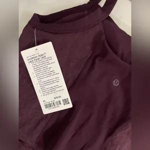 Lululemon NWT Align Lace Panel Tank Top Black Plum Size XL B/C Cup thumbnail 10