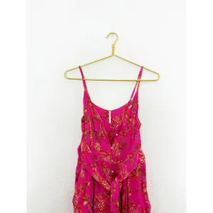 Free People Hot Tropics Jumpsuit Size 4 Pink Floral Cropped Wide Leg Boho thumbnail 5