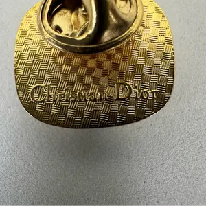 Dior Dune Perfume Bottle Gold Tone Vintage Brooch thumbnail 6