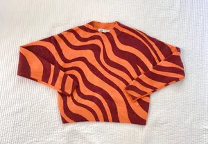 Orange and burgundy swirl Zara sweater thumbnail 1