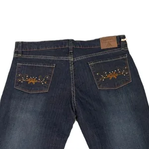 Danesi Boot Cut Jeans Bedazzled Mid Rise 90s NWT Festival Hippie Juniors 11 thumbnail 3