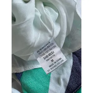 NWT Womens Olivaceous side tie mini dress geometric blue green patterned size M thumbnail 11