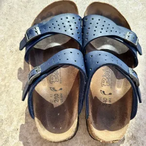 Birkenstock Blue strappy Size 37 Women’s beach casual summer pattern textured thumbnail 5