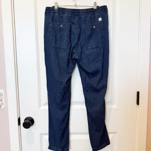 Marine Layer Men Textured Relaxed Drawstring Pull On Pant Medium Casual Comfort thumbnail 3
